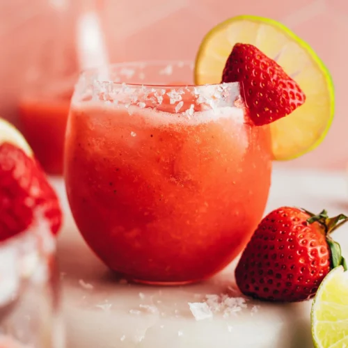 Truskawkowa Margarita Mocktail w szklance
