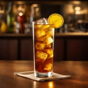 Szklanka z mocktailem long island iced tea